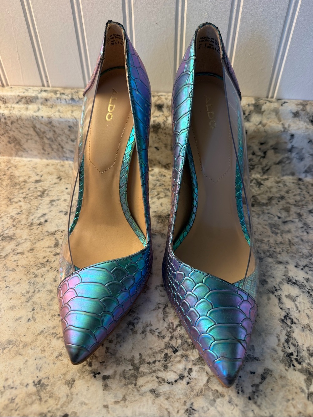 Aldo Iridescent Teal Purple Mermaid 🧜🏼‍♀️ Pointed-Toe Heels Halloween Costume